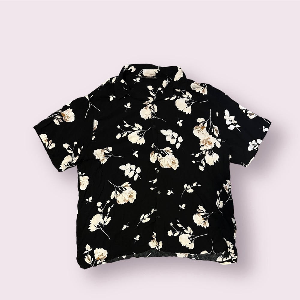3XL Floral Button Down